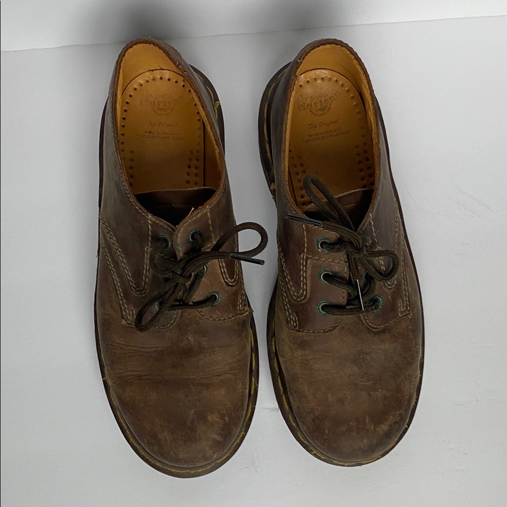 Dr. Martens Brown Leather Derbys-unisex size 5 - Picture 3 of 10